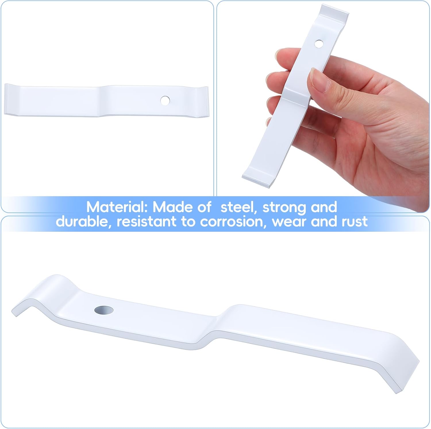 4 Pcs 3 Wire Shelf Corner Support Brackets Ventilated Wire Shelving Accessories, Support Brackets for Closet Shelving