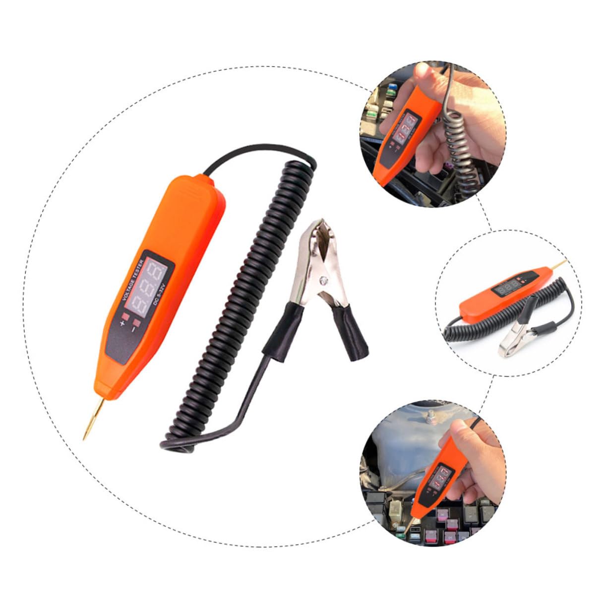 Cabilock 4 Pièces Stylo De Test De Tension Automobile Stylo Testeur De Tension De Voiture Usb Pouvoir Outil Numérique Testeur De Fusible Testeur Électrique Fusible Voiture Abdos