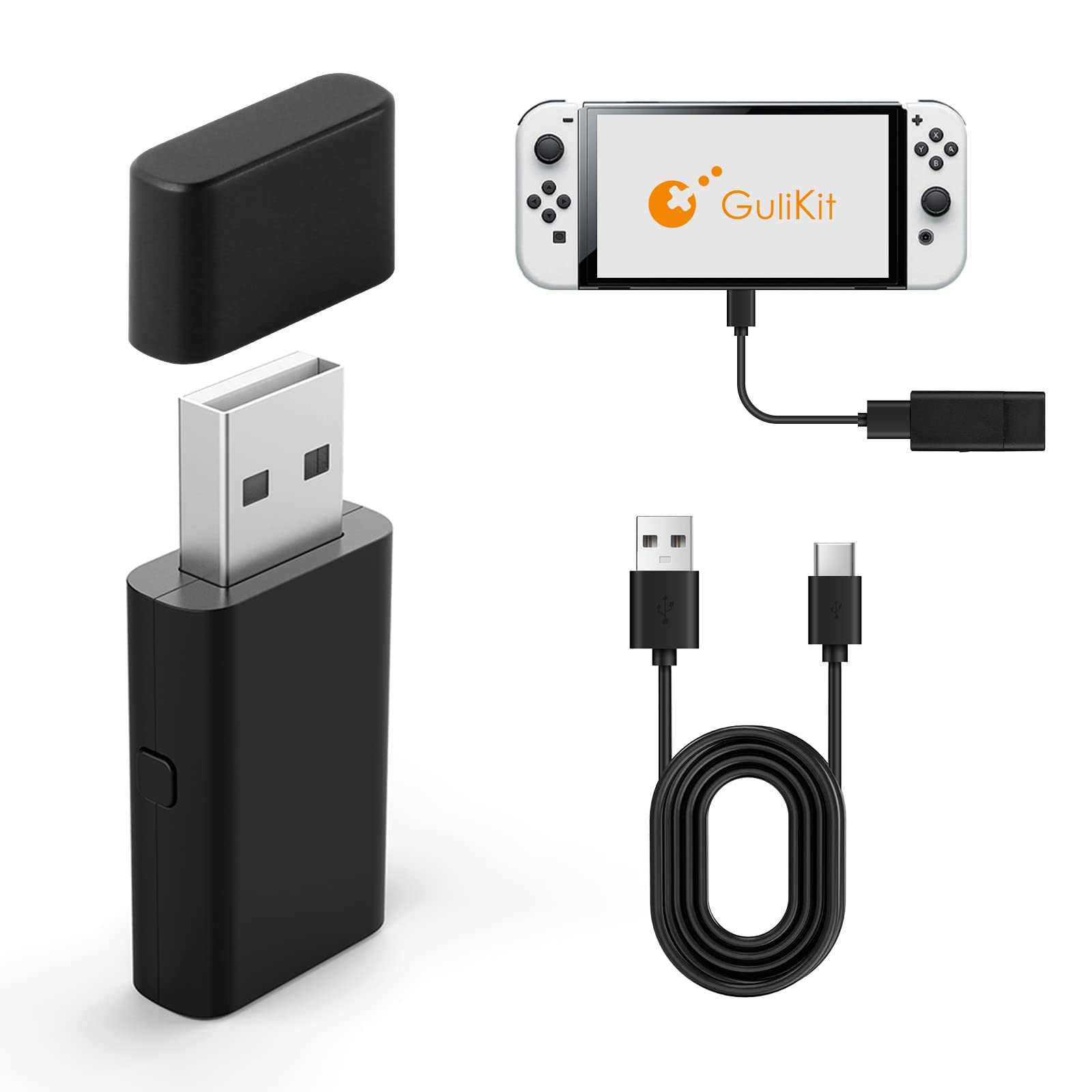 GuliKit Goku Wireless Controller Adapter Compatible, PS4, Switch