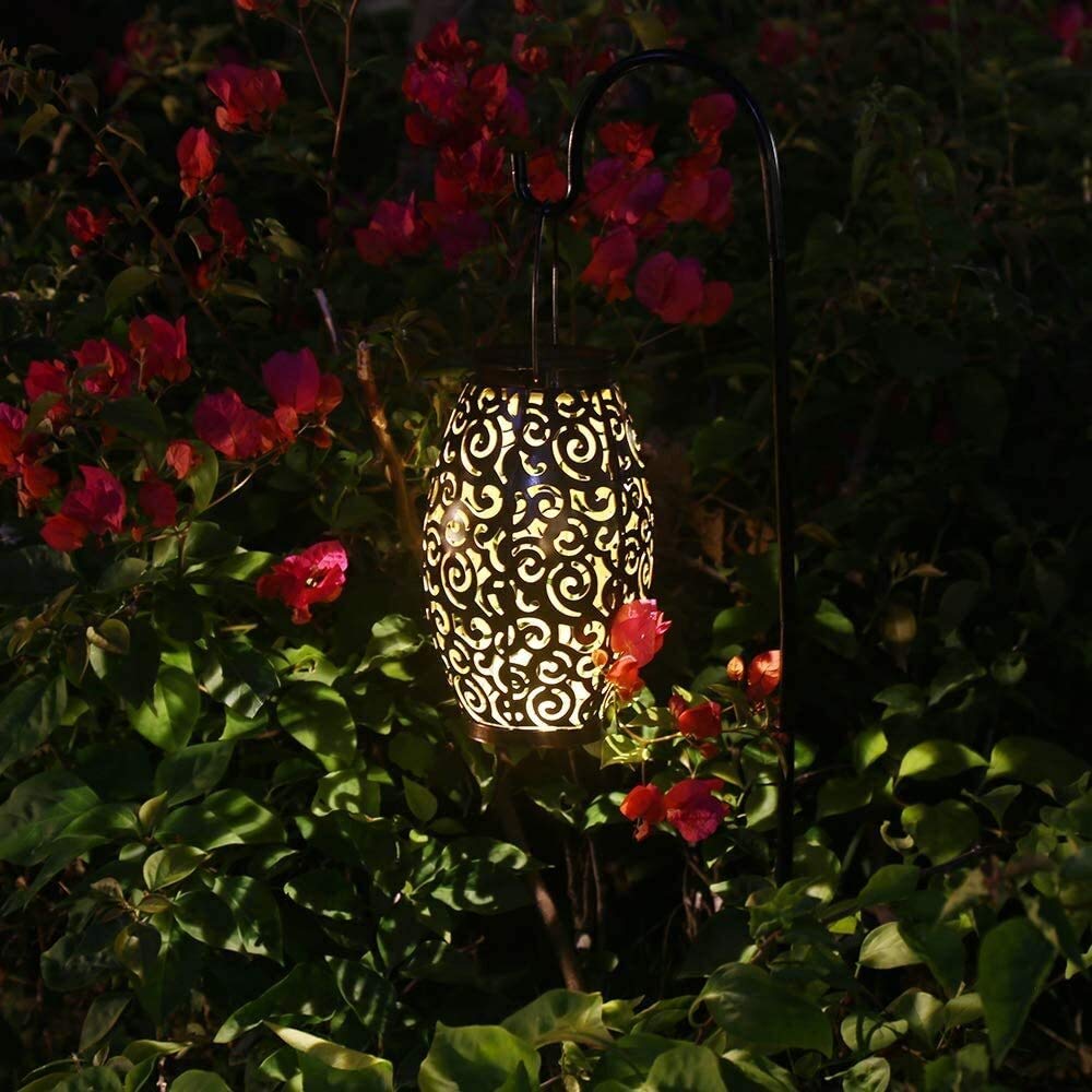 Ornamenti da Giardino, Ornamenti da Giardino, Ornamenti da Giardino, luci a Sospensione cavità in Ferro battuto, Ornamenti da Giardino, luci solari Cortile