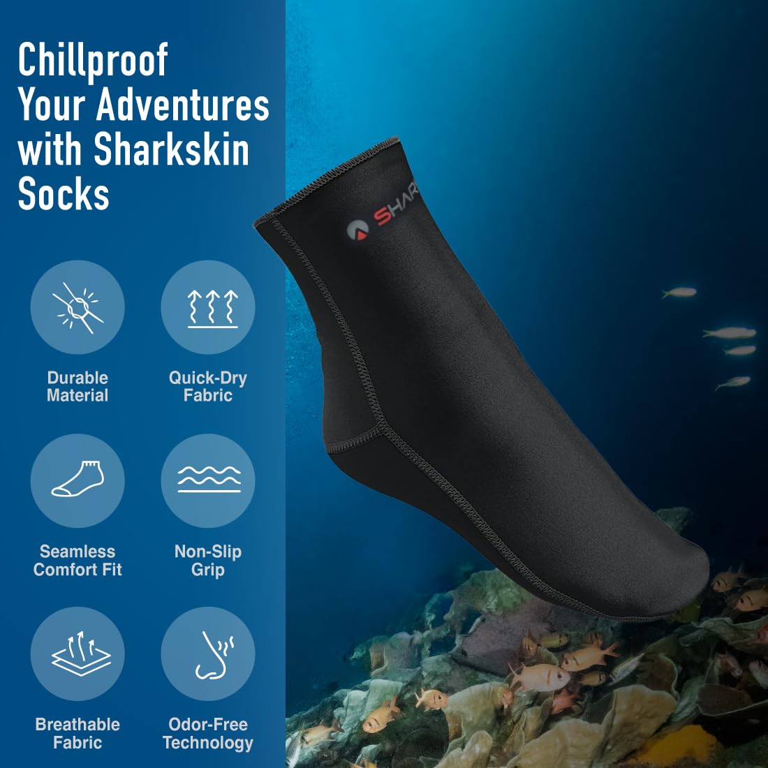 Sharkskin Calcetines a prueba de frío