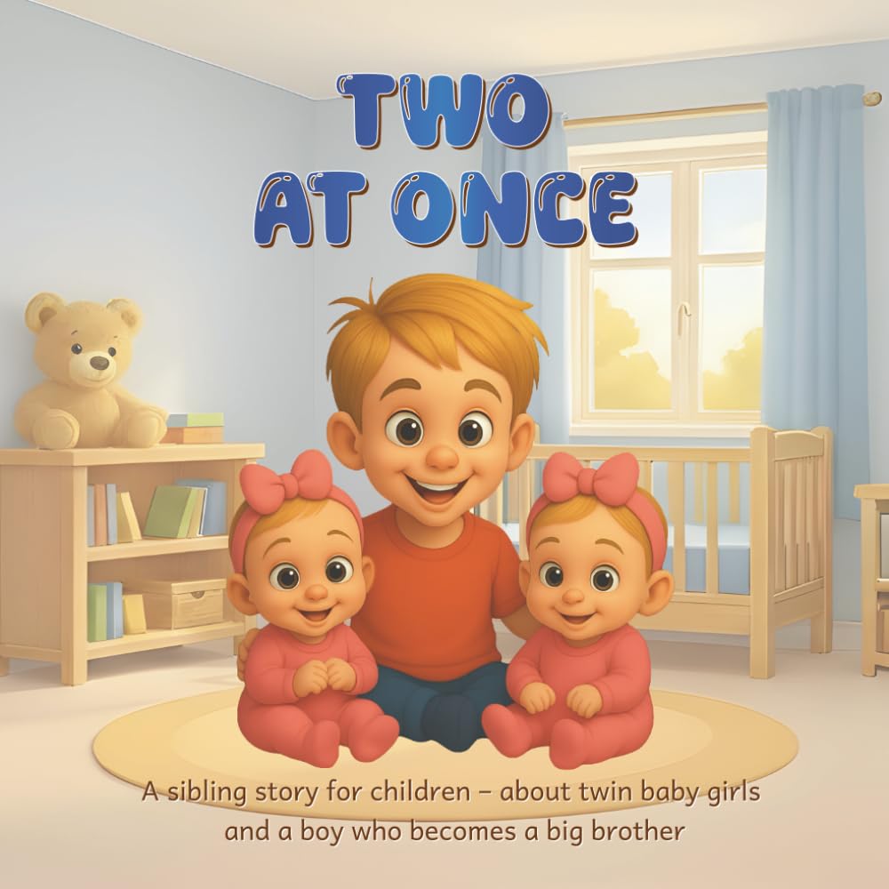 TWO AT ONCE: A sibling story for children — about twin baby girls and a boy who becomes a big brother
