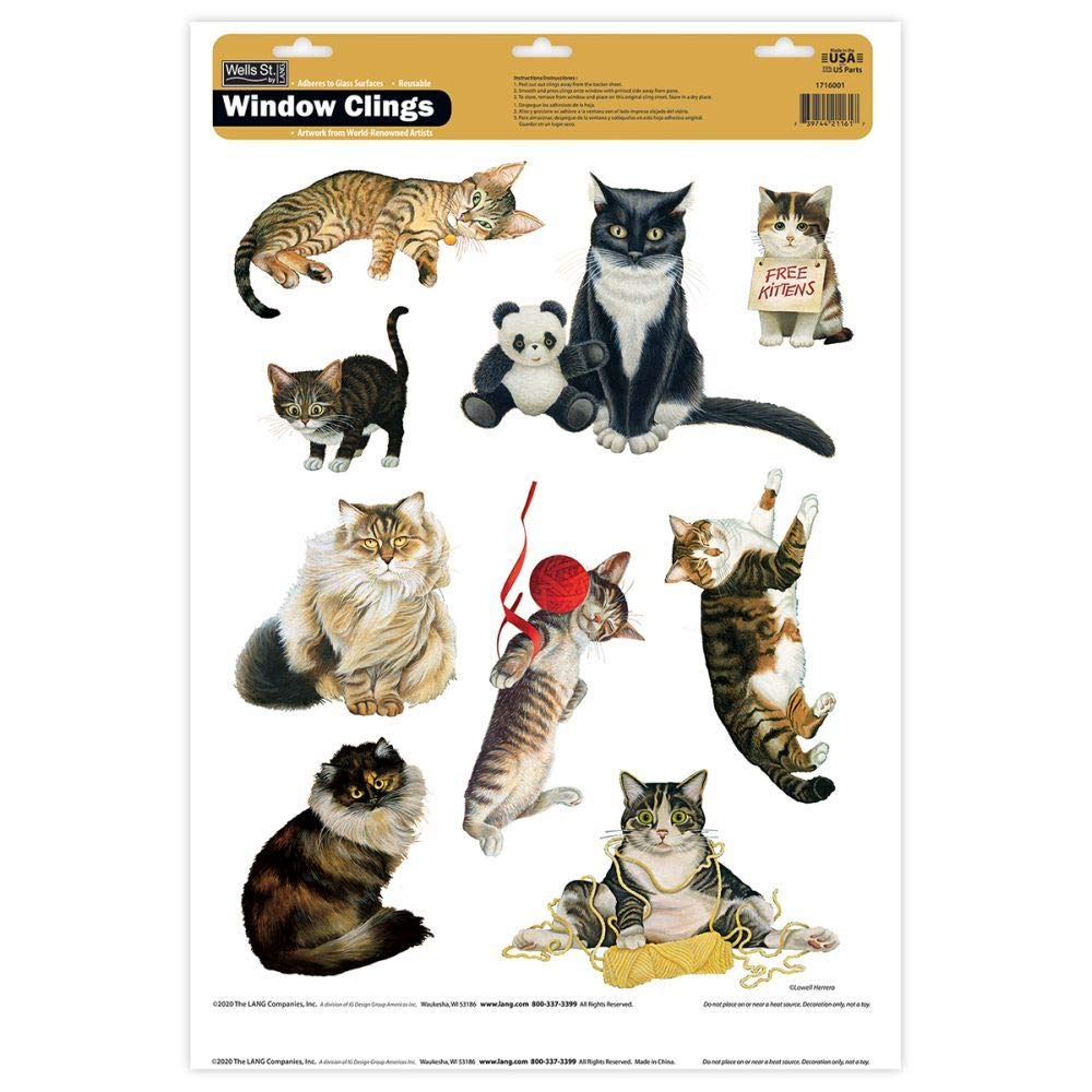 Wells Street by LANG, American Cat Window Cling by Lowell Herrero