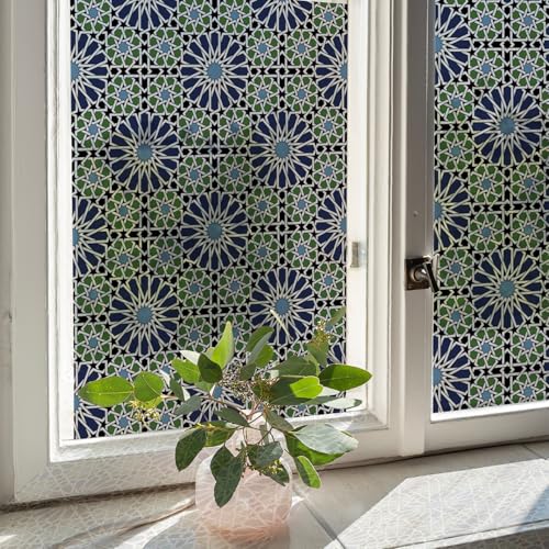 Película para ventana vinilo sin adhesivo 16.92x47.24 pulgadas miniatura 1