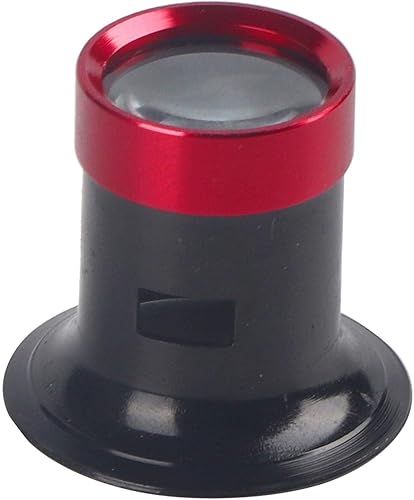 Lupa de relojero, 10 lupas de lupa, relojeros de doble lente, lupa de lente doble, aleación de aluminio, reparación de lupa para relojeros, lupa