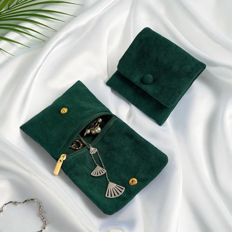 Miniatura 5 de WSXBAGY Bolsas pequeñas de terciopelo con cremallera para joyas, bolsas pequeñas para joyas, bolsas de regalo, bolsas pequeñas para joyas, bolsa de