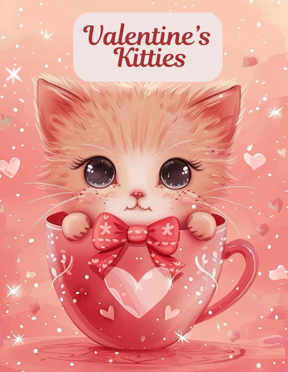 Valentine's Kitties: Kitty Coloring Book, Cat Lovers Coloring Pages, Cozy Kitten, Valentine's Gift, 50 Cute Kitties, 8.5 x 11 inches
