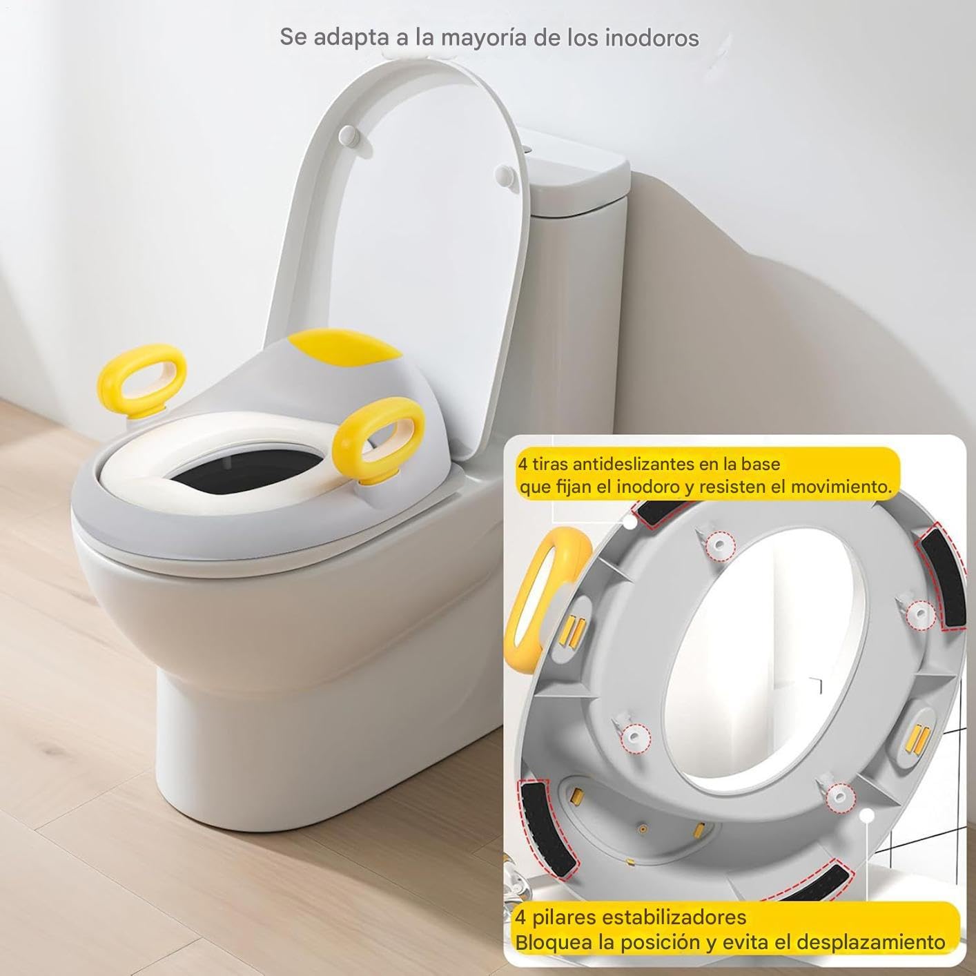 Orinal Para Niños Aprendizaje Aseo Bacinica Infantil | con Cojín para Niños de 1 a 6 Años para Baño Hogar Guardería Viaje