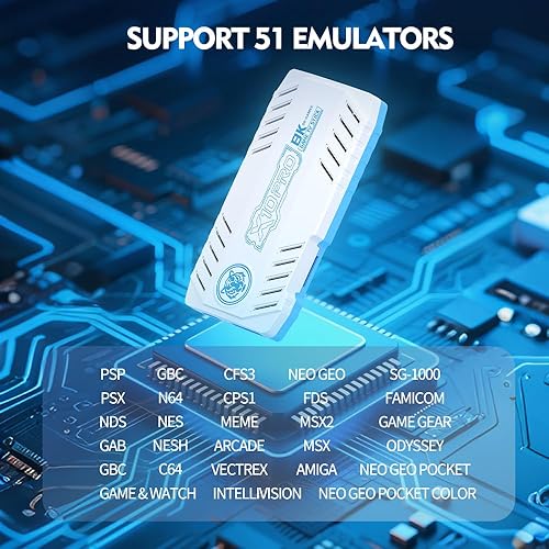 Miniatura 6 de X10 PRO Retro Game Stick con más de 50000 juegos, 4K HDMI HD Plug and Play Game Stick con 2 controladores, compatible con más de 50 simuladores,