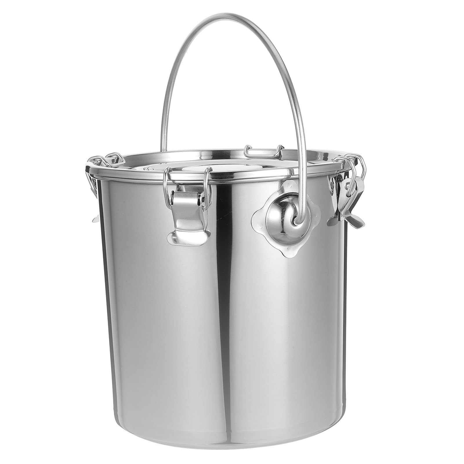 Cubo Recipiente con Acero Portátil de 7l de Inoxidable Hermético Asa Multipropósito Almacenar Transportar en para Alimentos y Leche Uso de Catering y Oficinas