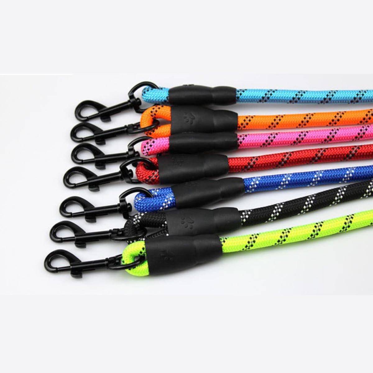 Alasum Correa de Tracción para Perros y Mascotas Reflejos, Cuerda de Remolque Redonda de Nailon para Entrenamiento, Control y Comodidad en Paseos Diarios y Senderismo