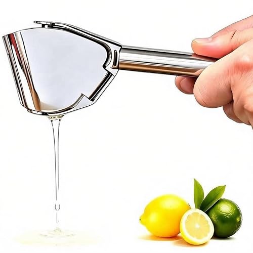 Citrus Squeezer, Stainless Steel Lemon Squeezer with hanging holes