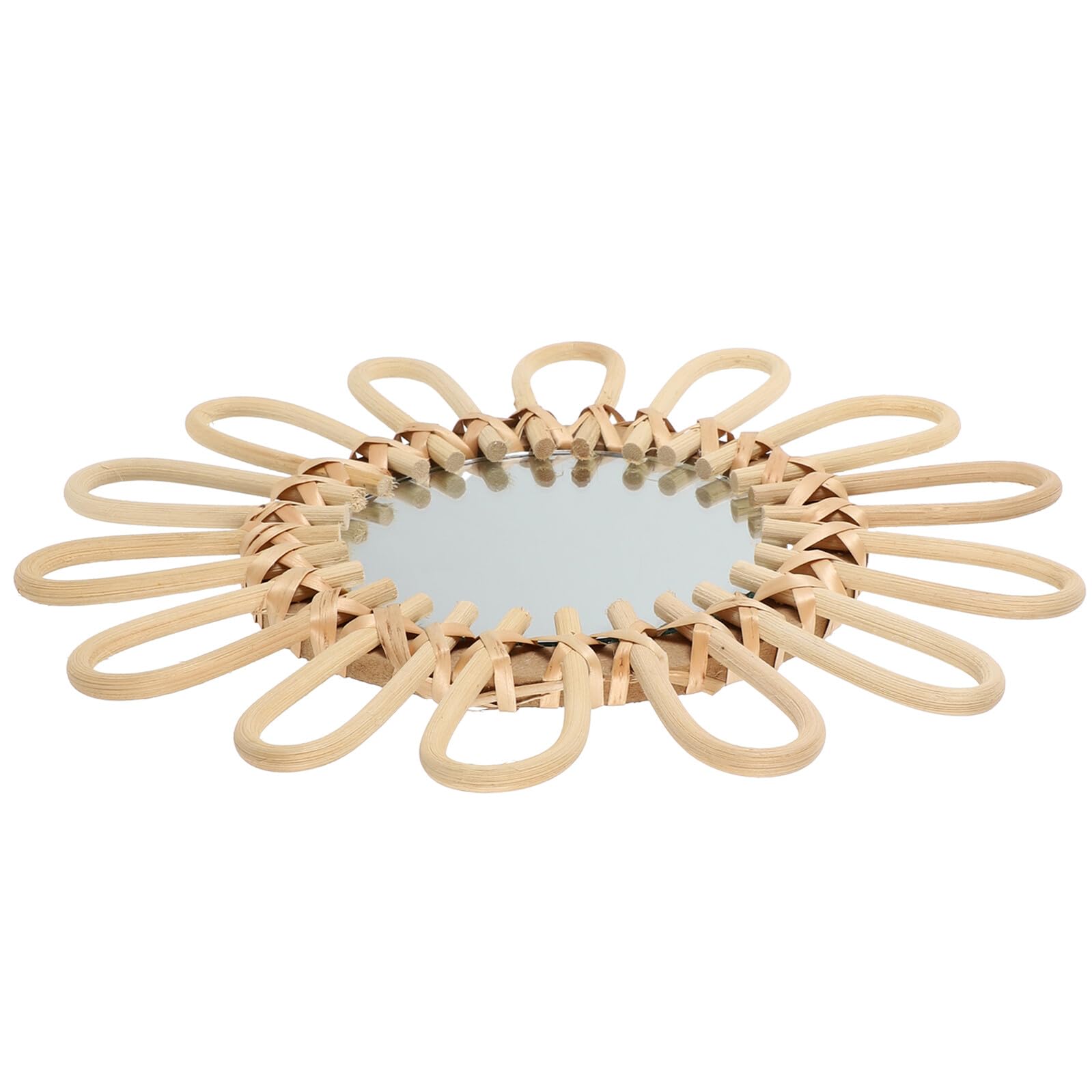 Miroir en osier 31 cm Homoyoyo, miroir mural suspendu pour salon et salle de bain
