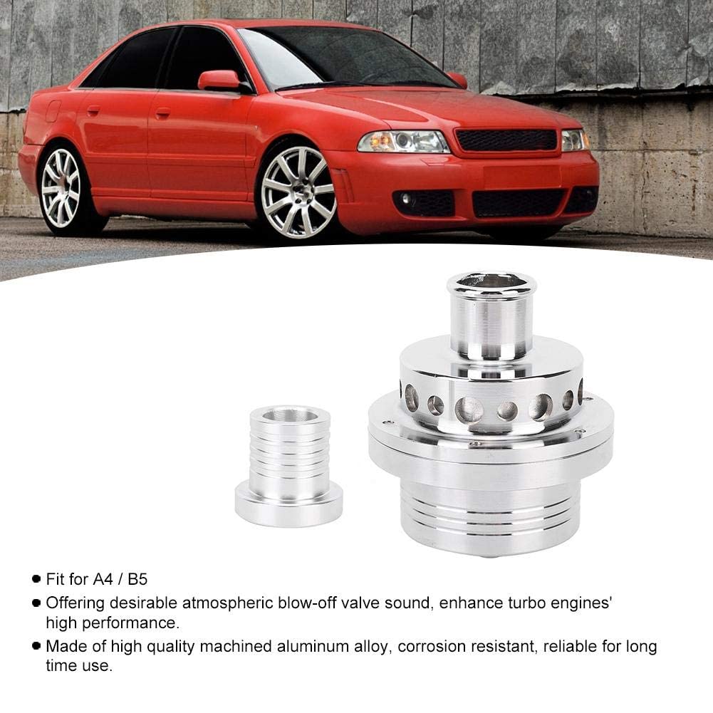 Qiilu Valvola di Soffiaggio Turbo BOV Sound Simulator Kit per A4/B5 Argento