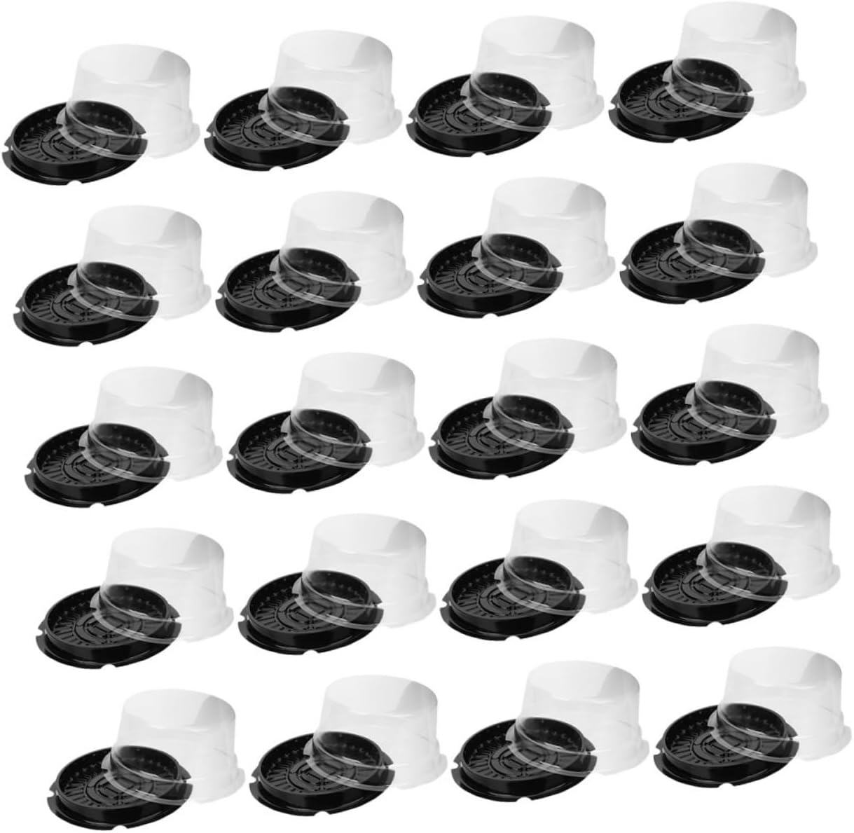 100Pcs Transparent Cake Boxes Cake Containers for Home Party Bakery Compact Lightweight Dessert Storage and Transport for Cupcakes Handmade Treats