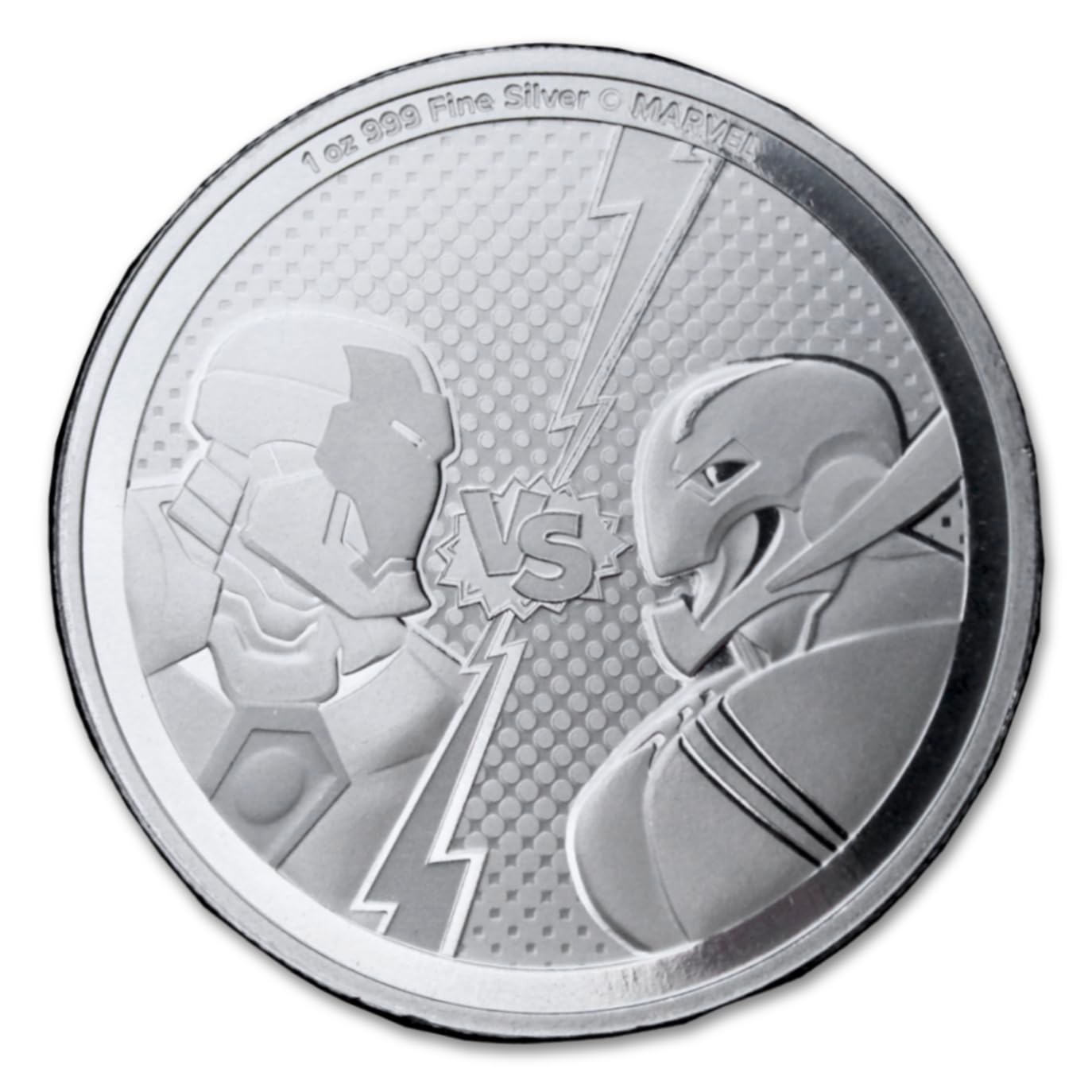 2025 1 oz Niue Silver Marvel Versus Series: Iron Man vs Ultron Coin Brilliant Uncirculated with Certificate of Authenticity $2 BU