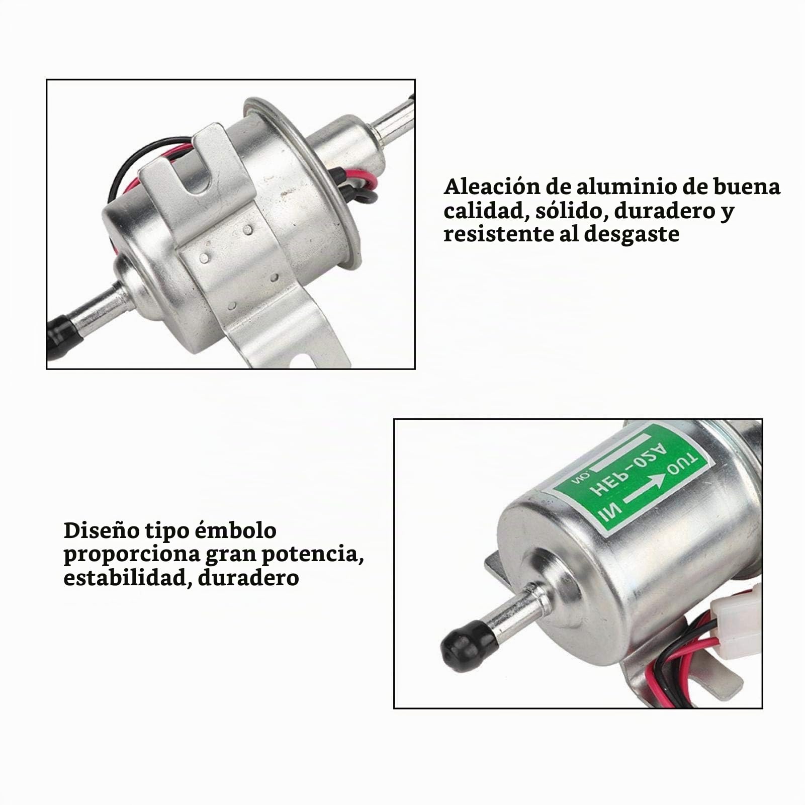 Bomba de combustible Eléctrica Universal, Bomba de Transferencia de 24V, bomba de combustible eléctrica para barco, filtro en línea, gasolina, diésel, repuesto para automóviles (Plata)
