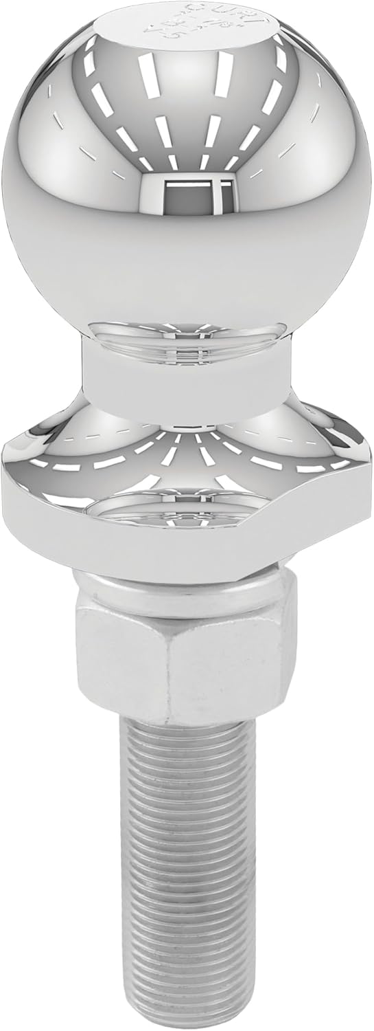CURT 40171 Chrome Trailer Hitch Ball, 2,000 lbs, 1-7/8-Inch Diameter, 3/4 x 3-Inch Shank
