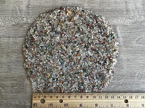 Image of 2 oz Lot Natural Semi Tumbled Gemstone Chips, Crushed Mini Crystals, Undrilled Crystal Chips (Mixed Agate)