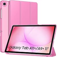 Vista 15 de MoKo Funda para Galaxy Tab A9+/A9 Plus de 11 pulgadas 2023, Funda Protectora Inteligente Delgada con Soporte y Carcasa Trasera Translúcida de PC