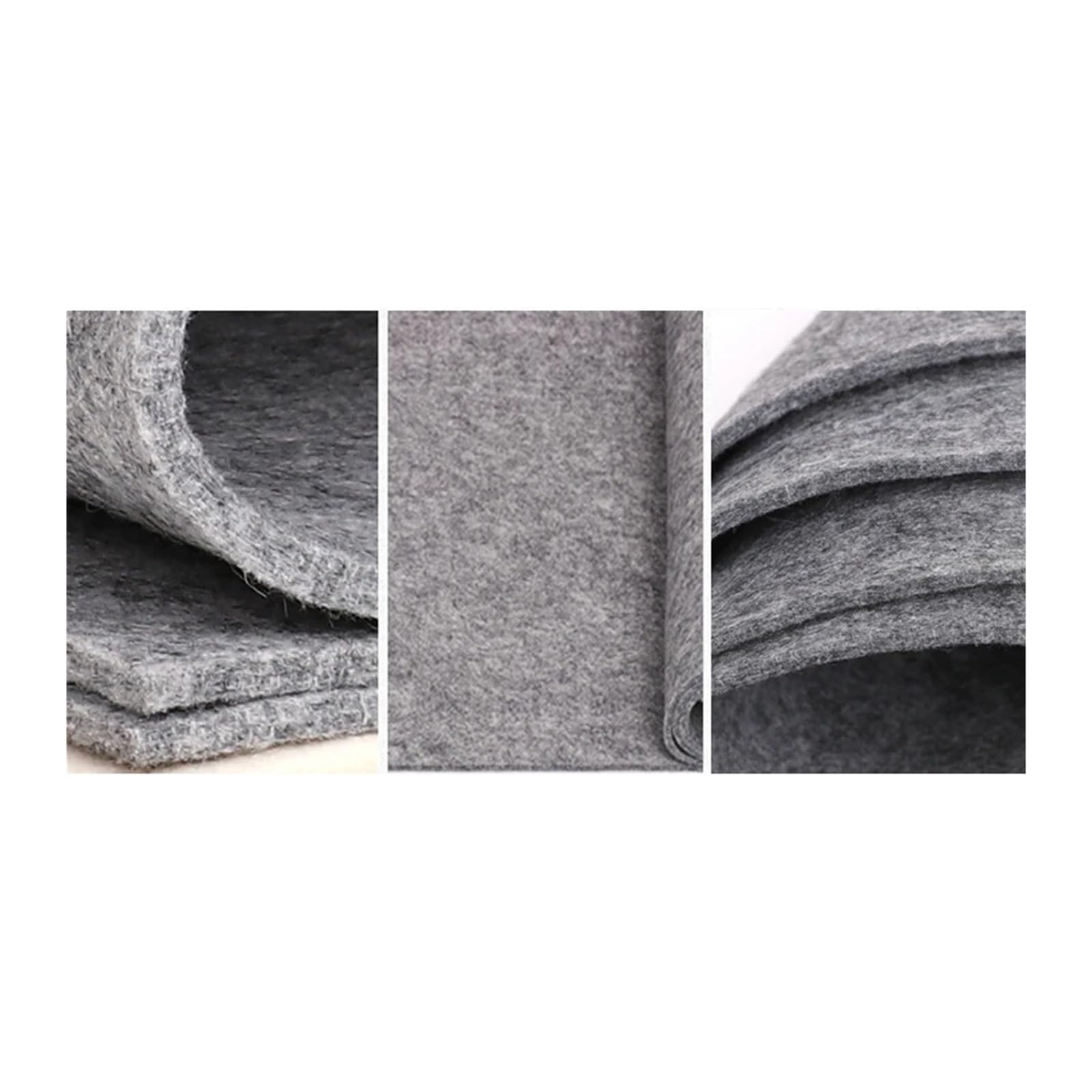 Bastelfilz Filz 3 Stück 60 x 120 cm weiche Filzunterlagen for Kalligrafie, Malerei, mm/5 mm Wolle, tragbar, for Anfänger, Tischsets, DIY-Nähprojekte für DIY Handwerk(5mm black)