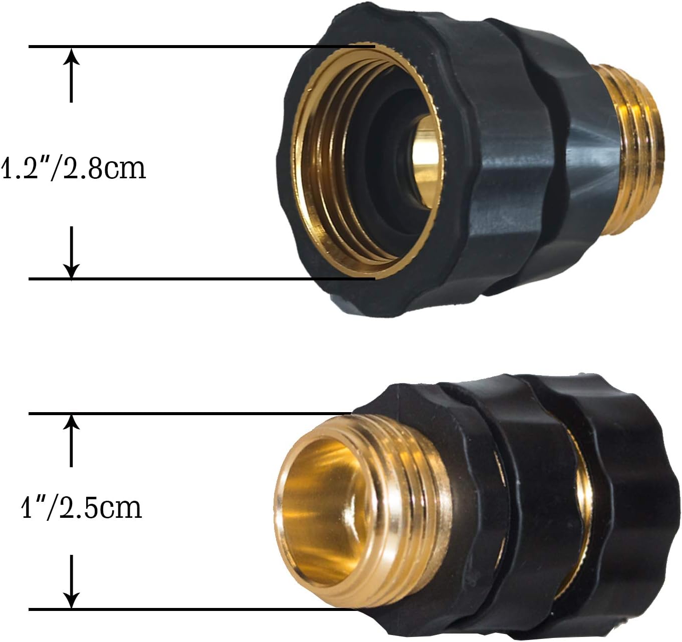 Hourleey Garden Hose Quick Connector, 3/4 Inch Male and Female Garden Hose Fitting Quick Connector, 6 Set : Patio, Lawn & Garden