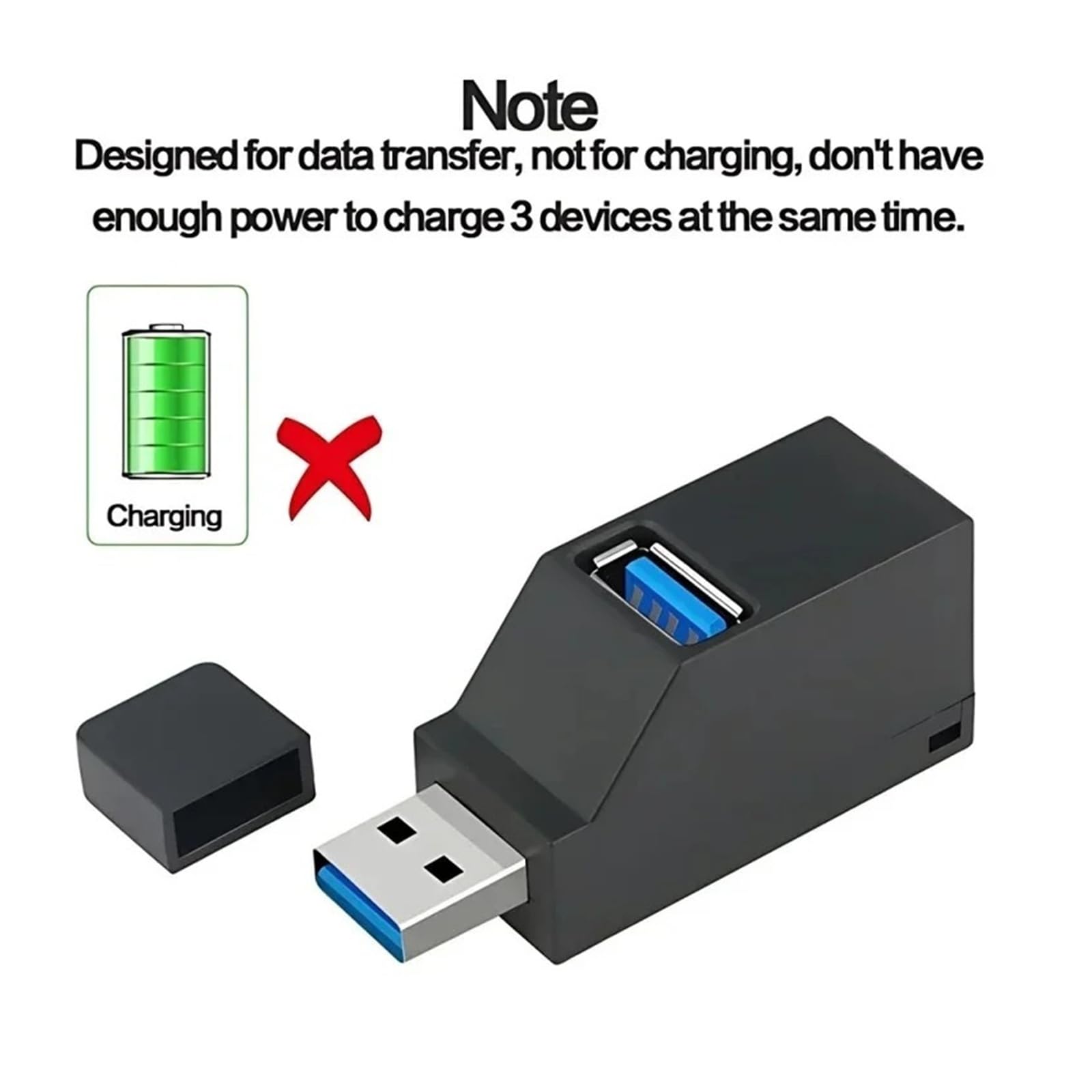 1/2 szt. 3-portowy hub USB szybki rozdzielacz do laptopa PC transfer danych (2 szt. mix 2.0)