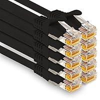 1aTTack.de - 10 cavi di rete Cat7 da 0,5 m, Cat.7 Ethernet