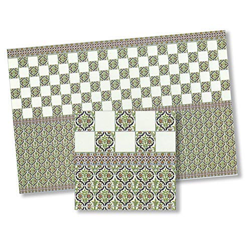 Miniatura In Scala 1:12 - Pavimento In Piastrelle Di Marmo Verde Per Case Di Bambole - 3