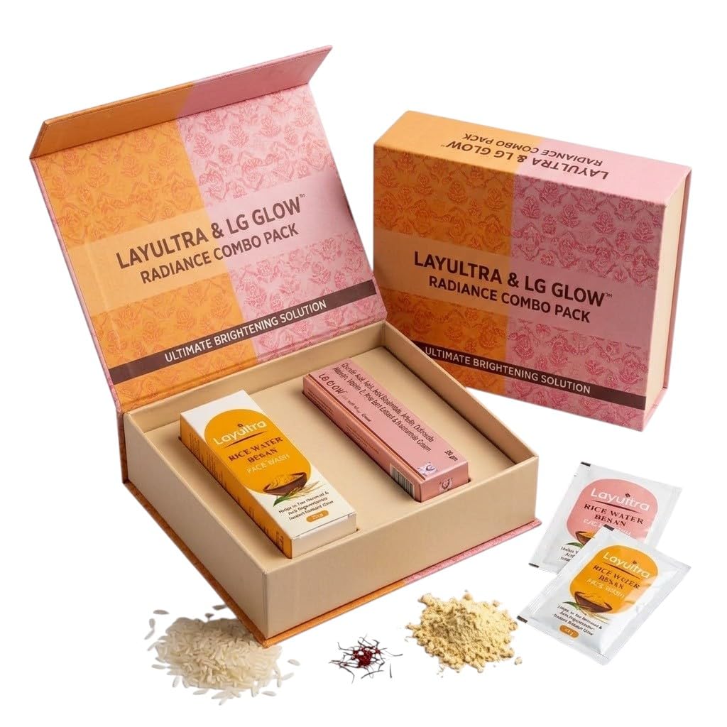 & LG Glow Radiance Combo Pack Kesar face wash & Saffron Brightening Cream Skincare Kit-image-42