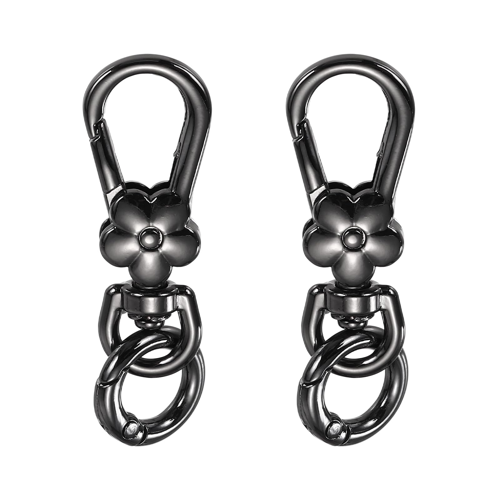 MECCANIXITY Metal Keychain Clip Swivel Lobster Claw Clasp Key Ring Detachable Double Opening Snap Hooks for Backpack