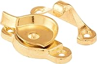 Prime-Line F2574 Sash Lock for Double Hung Wood Windows - Brass-Plated Diecast Zinc, 1-15/16" Hole Centers, Easy Security Upgrade
