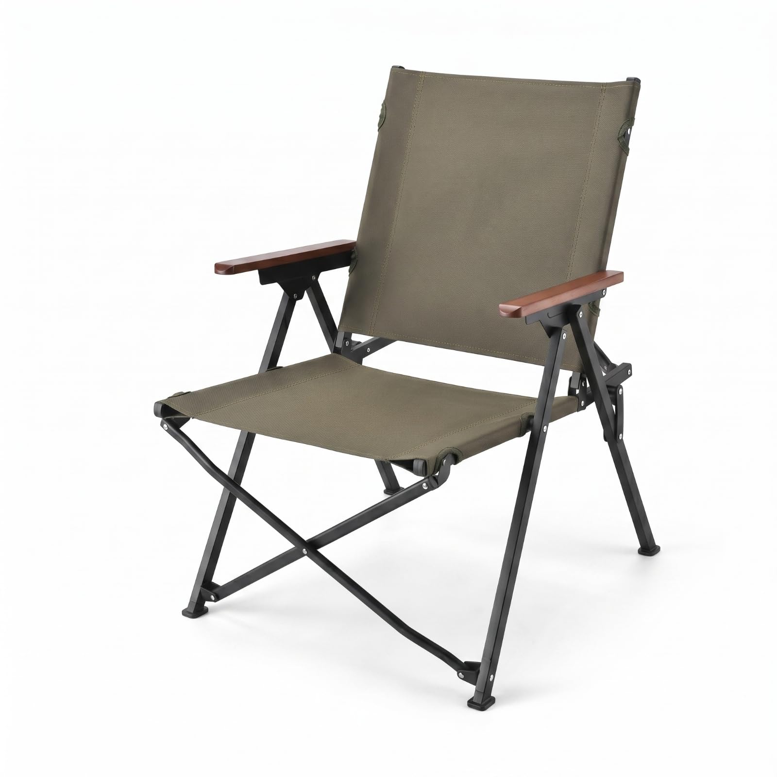 Chaise camping pliante légère jaune kaki idéale pour vos pique-niques
