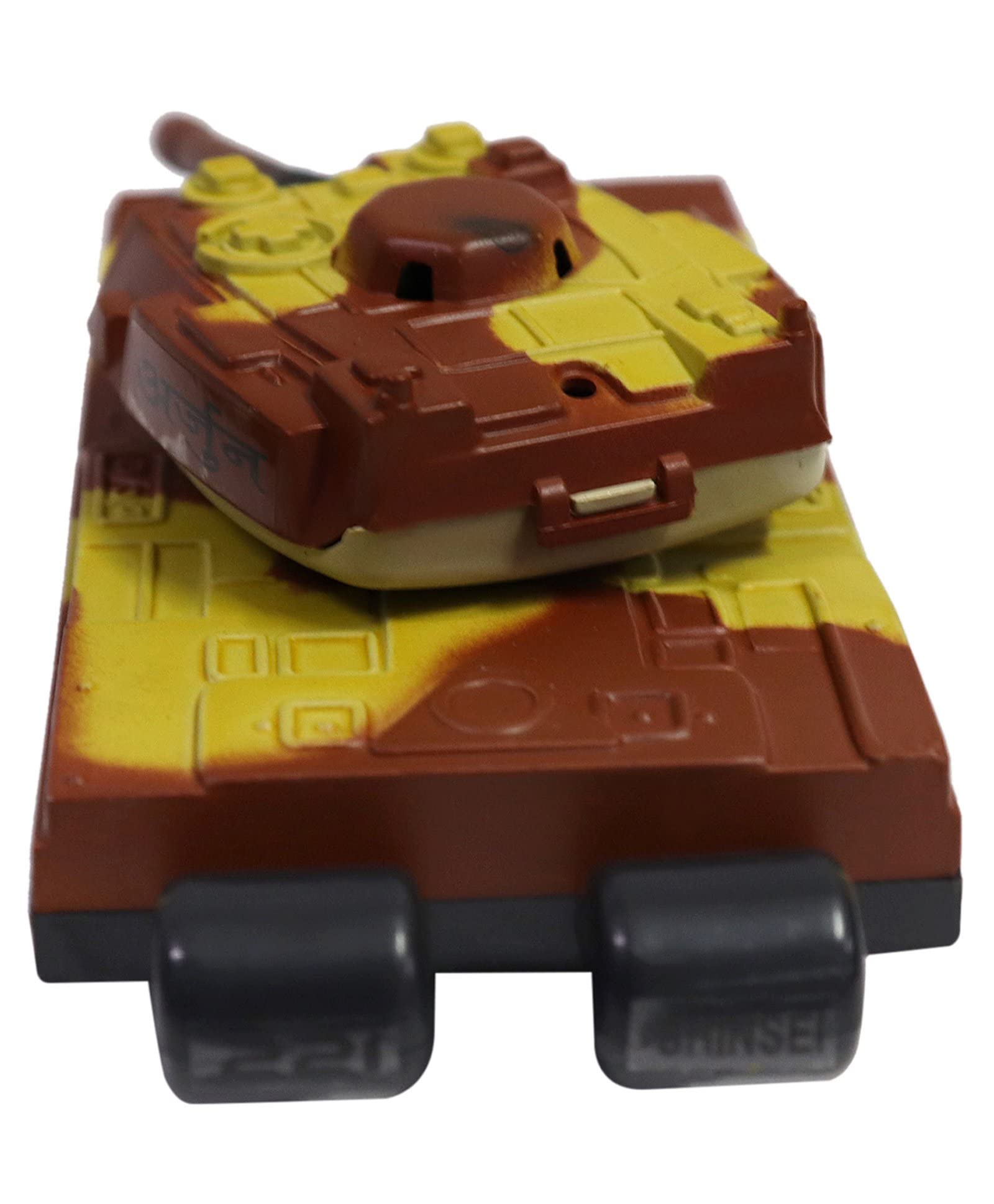 Shinsei Battle Tank T-20 Maintenance Free Pullback Spring Action Race Toy Gift for Boys 3+ Years. Strong ABS Plastic, NO Sharp Edges, BIS Certified. Pack of 1, Color Brown 2