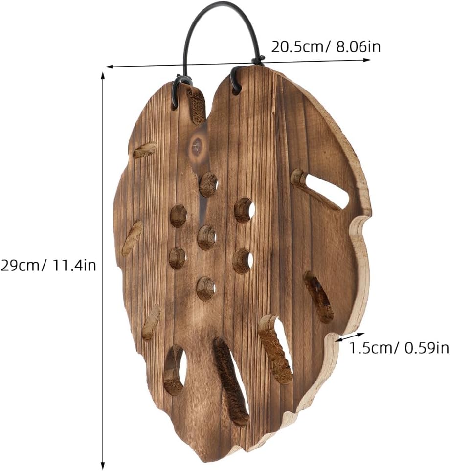 TOYANDONA Staghorn Fern Mounting Board Unique Hexagonal Wood Panel for Monstera Wall Art Reusable Plant Board for Indoor Vertical Garden Decor for Home Office Planting
