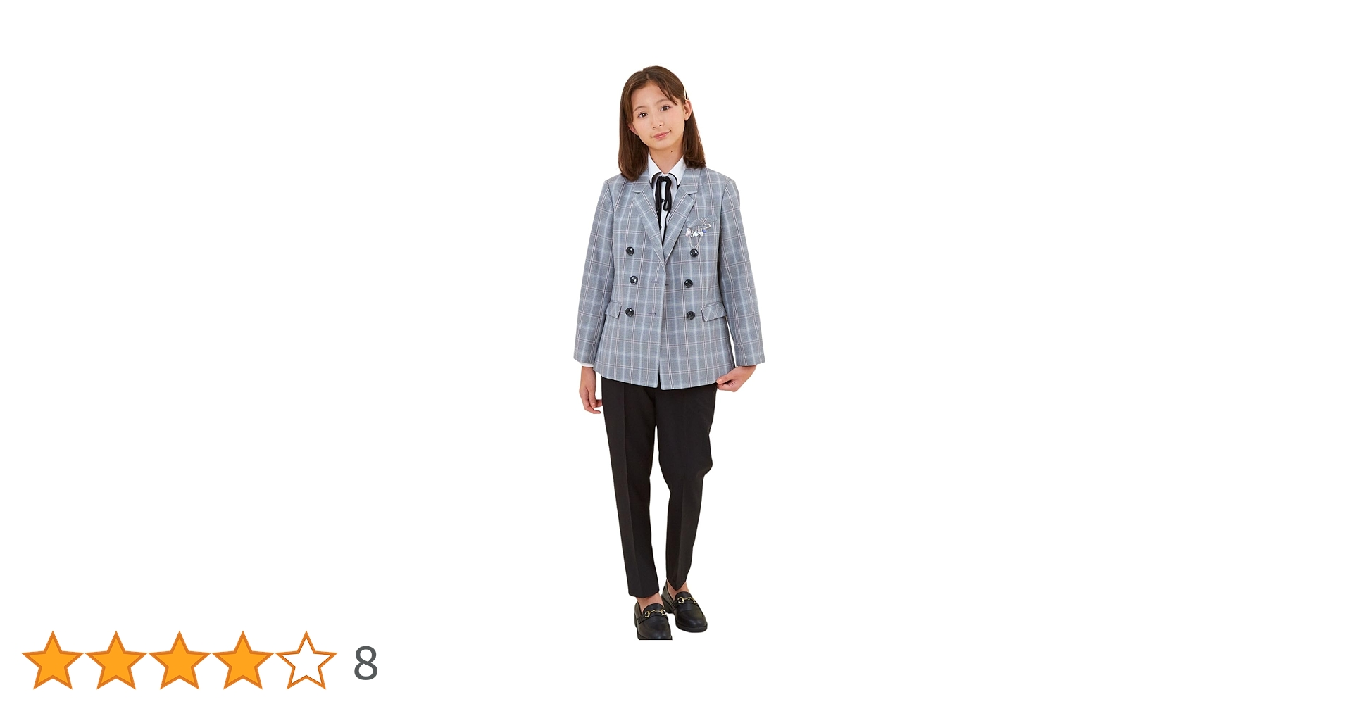 ✨極美品✨エルアンノワール ダブルロングジャケットパンツスーツ 卒服150 ✨極美品✨エルアンノワール ダブルロングジャケットパンツ