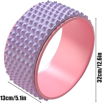 Yoga Wheel, Durable Back Roller for Training and Stretching, Multi-Purpose Deep Tissue Massage Tool for Pilates, Balance, Yoga Practice, Exercise Equipment to Flexibility, Home Gym
