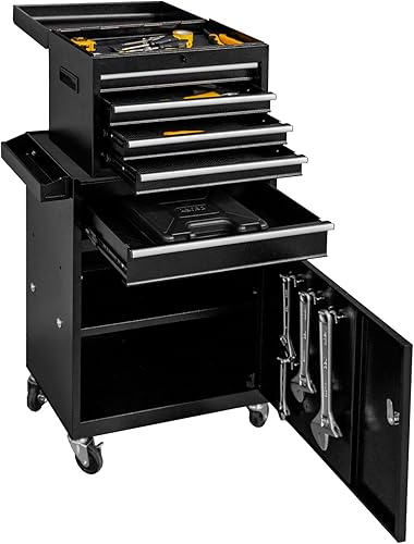 WAYTRIM 5-Drawer Rolling Tool Chest, Removable Tool Cabinet Box with Wheels and Drawers, Tool Cabinet Storage Box, Adjustable Shelf, Portable with disponible en Yaxa El Salvador