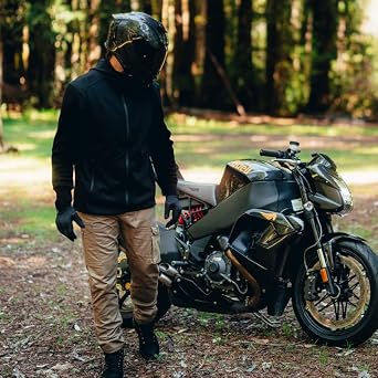 NBT Clothing Scout Cargo Motorcycle Pants - CE A-Rated Armor, Abrasion-Resistant, Modern Fit, Breathable Woven, Black/Taupe