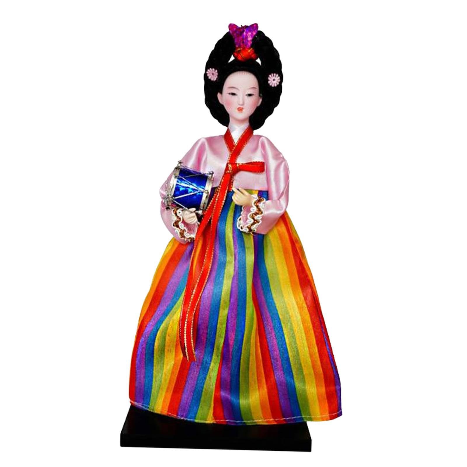 PIXZCSA Geisha Kimono Doll Figurines Authentic Asian Vintage Ornaments For Windowsills Antique Asian Vintage Doll Traditional Handicraft Living Rooms Korean, Style 10