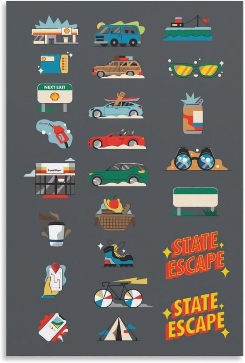 Posters for Room Aesthetic ADAM KOON Poster Frame Artwork Abstract Canvas Wall Art for Living Room Picture Print Wall Art Poster Painting Canvas Posters Artworks Gift Idea Room Aesthetic 08x12inch(20x