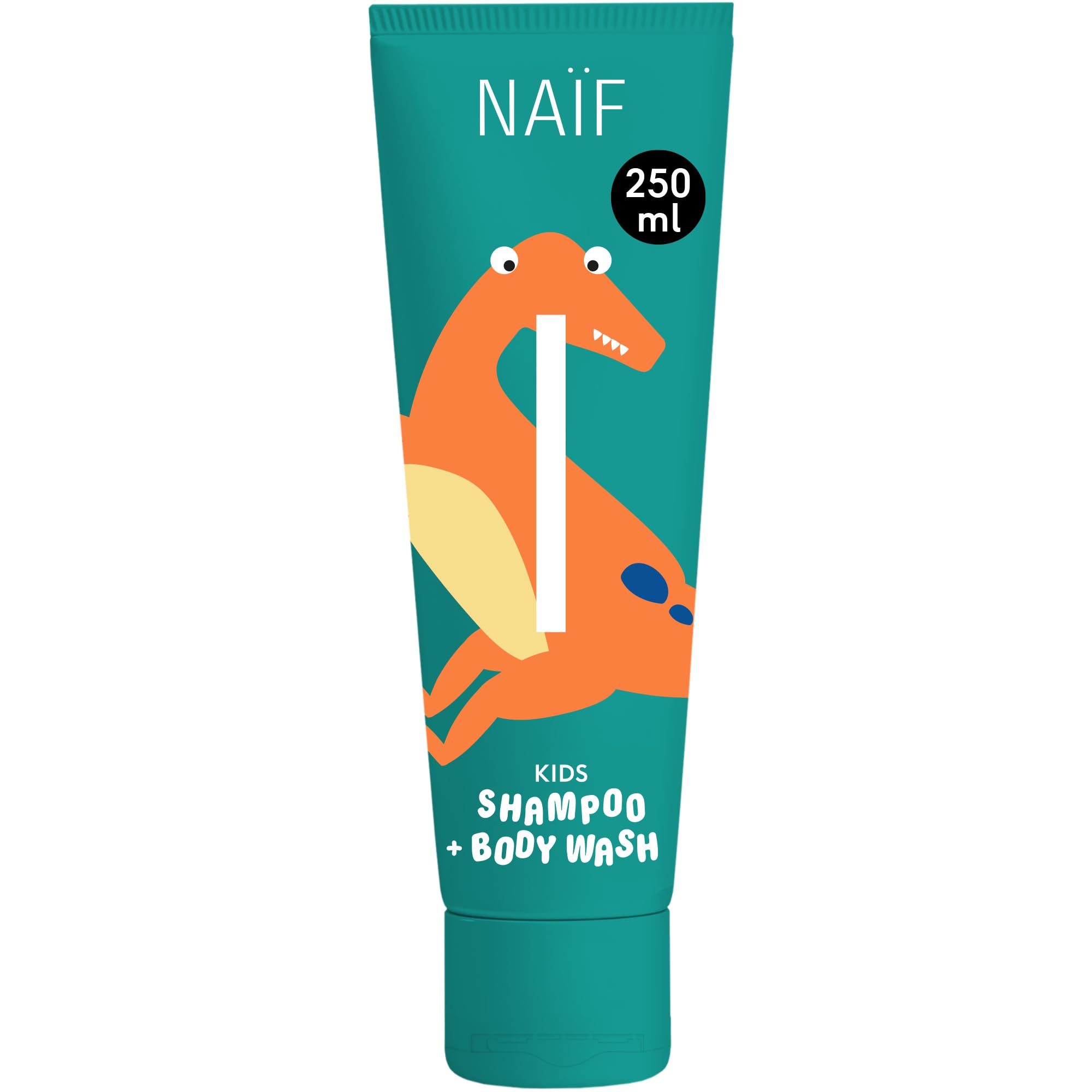 Naïf - 2 in 1 Shampoo und Duschgel für Kinder - Reinigt ruckzuck - Sanfte Formel - 0% SLES - Dermatologisch getestet - Natürlichen Ursprungs- 250ml