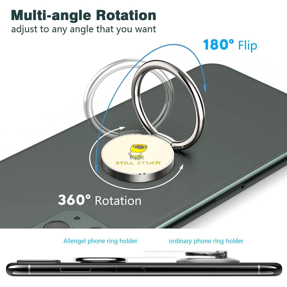 Amazon | スマホリング ヨシタケシンスケ スタンド機能 ホールド