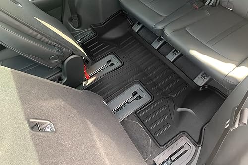 Miniatura 5 de SMARTLINER Juego de alfombrillas de 3 filas de ajuste personalizado para todo tipo de clima, compatible con Kia Sorento 2021-2025