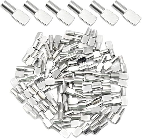 100 clavijas de estante de 0.197 in, soportes para estantes en forma de cuchara para muebles, estantes, estanterías (0.197 x 0.709 in)