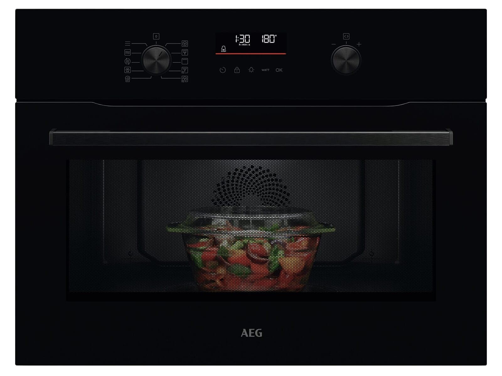 AEG NKO5N40K Kompaktbackofen mit Mikrowelle – Schwarz