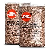 Pizza Oven Wood Pellets - 10kg (2 x 5kg), Oak hardwood pellets (food grade) for all pizza ovens Ooni Dallonda Nero