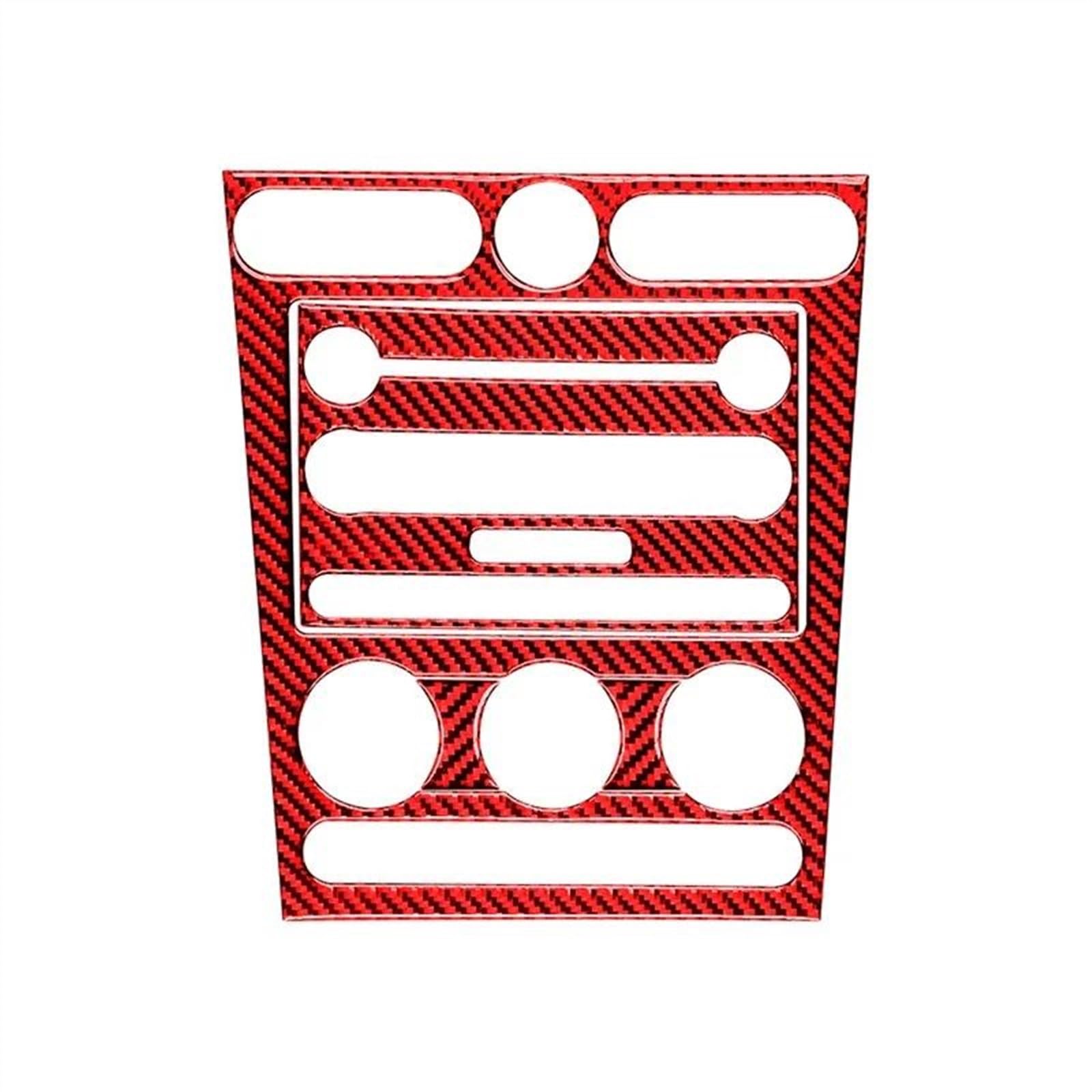 Yeskit A Set(Red) Car Interior Accessory Center Console Cd Panel Sticker Trim Frame Cover For Ford For Mustang Gt 2005-2009 S197(A Set(Red))