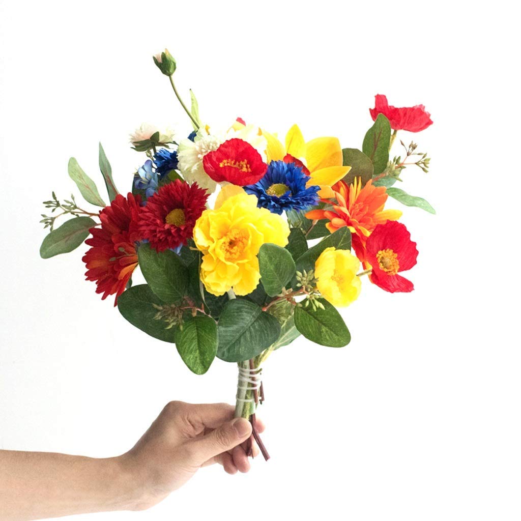 XDLEDMKIZ Artificial Flowers Nordic Style Simulation Bouquet Creative Living Room Table Decoration Wedding Decoration Fake Flowers,B