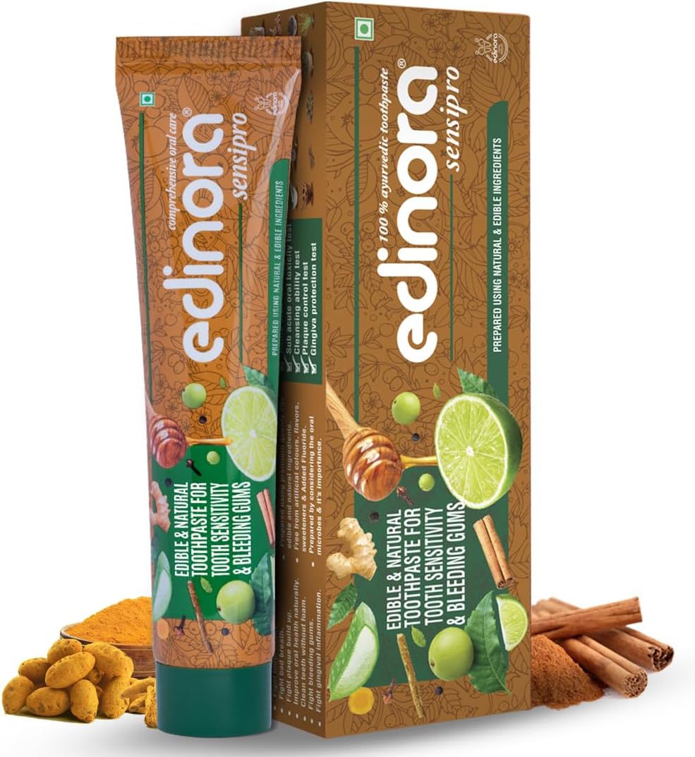 Sensipro Ayurvedic toothpaste for sensitivity & bleeding gums. No SLS, Parabens as seen on Shark Tank India